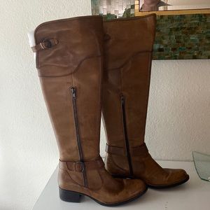 Vegan Leather Knee High Boots